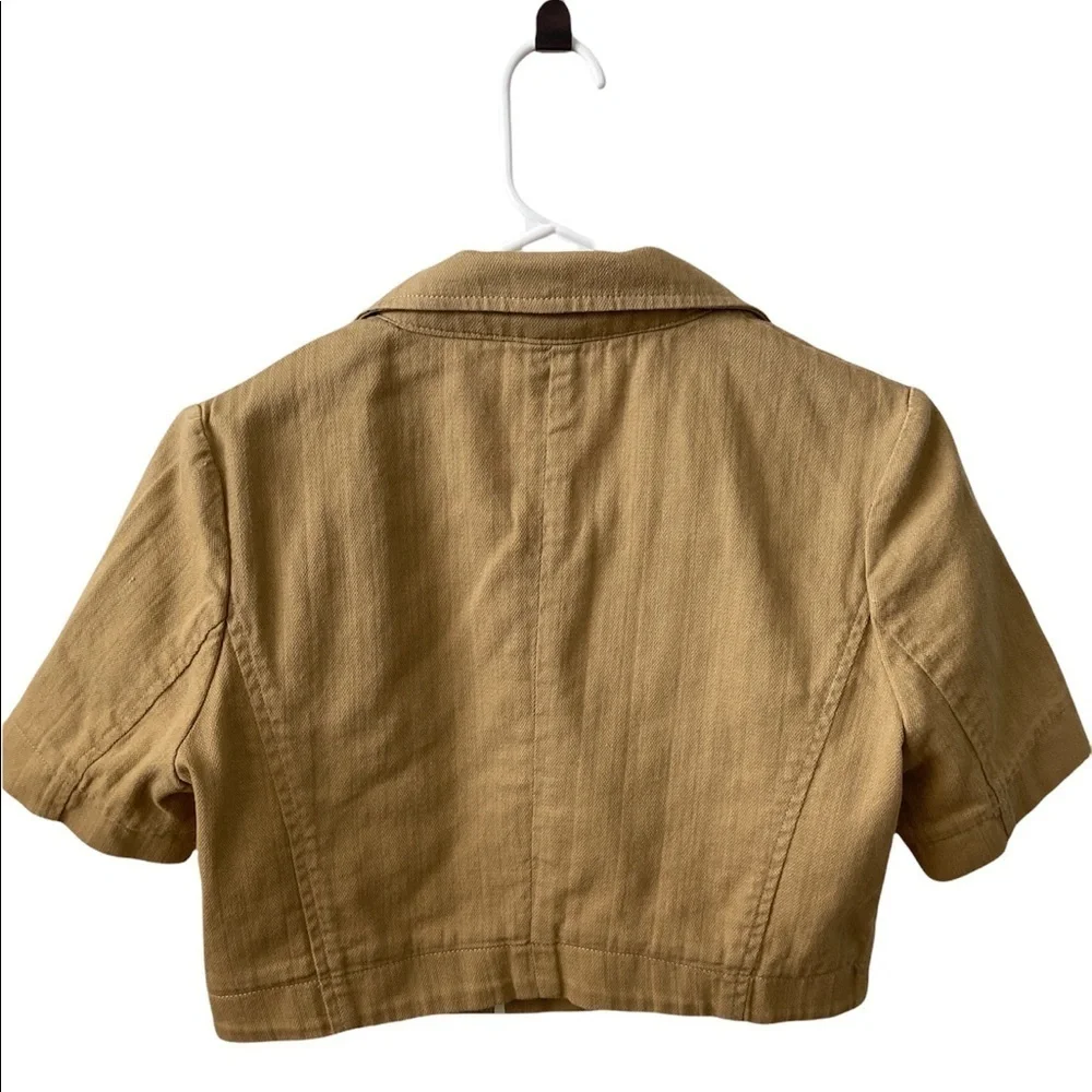Jean Khaki Crop Top Junior Large